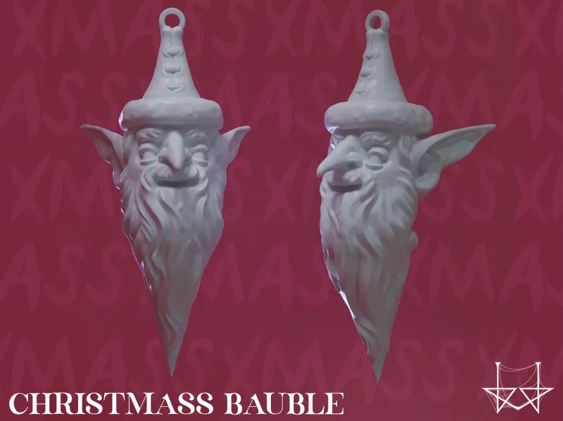 XMASS_Goblin Santa Bauble - Tree Decor