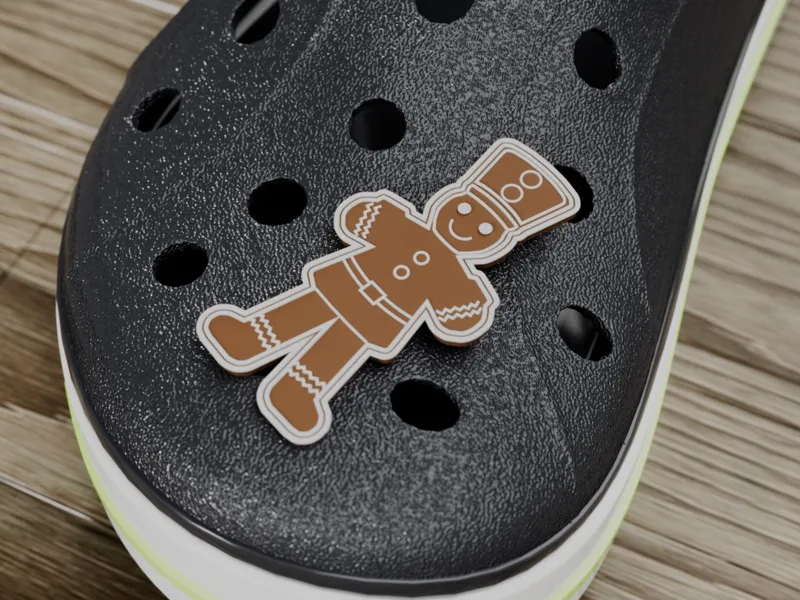 Gingerbread Soldier Shoe Charm (Crocs compatible)