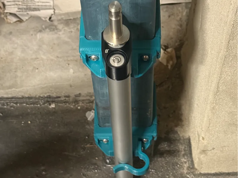 Surveyors prism pole calibration rig