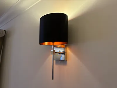 Simple black and copper lampshade
