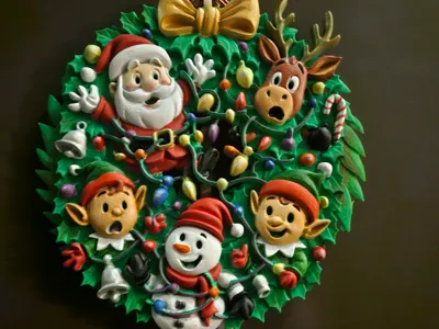 Christmas Wreath Tangled Lights