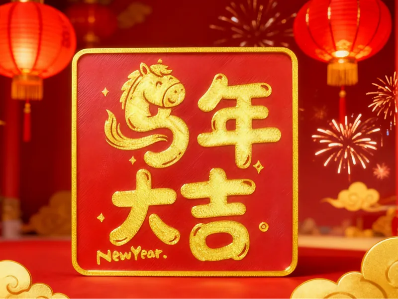 马年大吉桌面小摆件，可冰箱贴