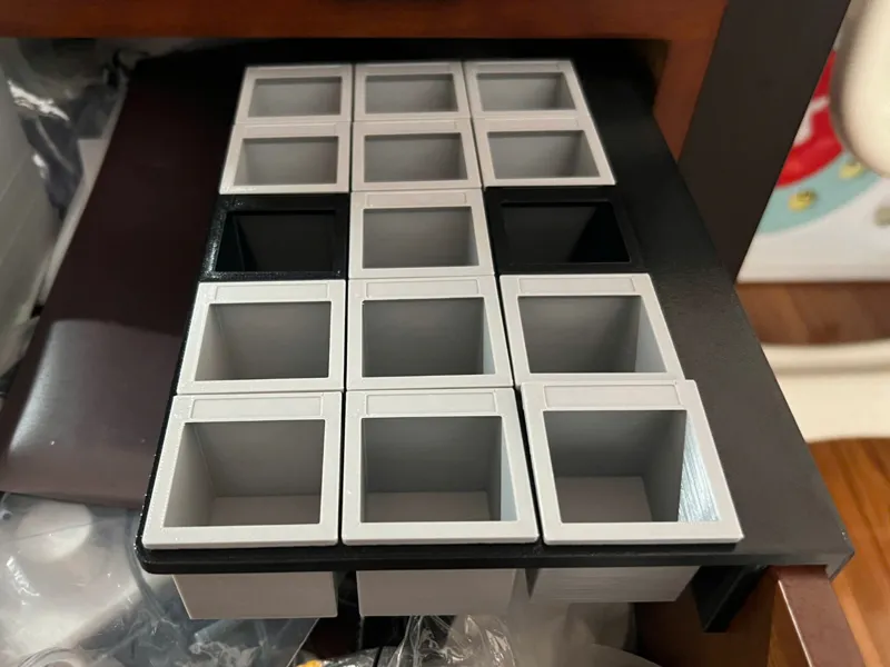 Under-desk screw organizer