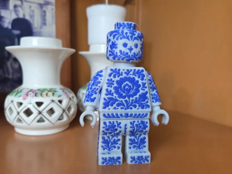 figure in traditional Gzhel style