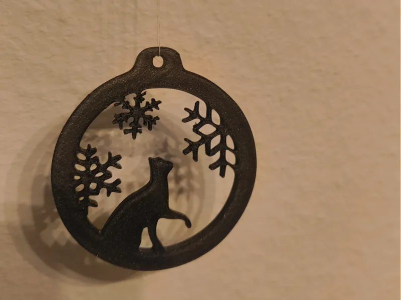 Macskas fadisz (cat ornament)