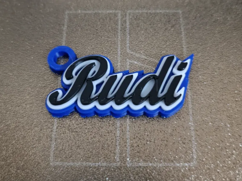 Portachiavi multicolore personalizzato Rudi