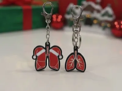Lung / Christmas Lung Keychains - Nurse Healthcare