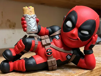 Funny Chibi Deadpool Figure| Marvel Fan Art Statue