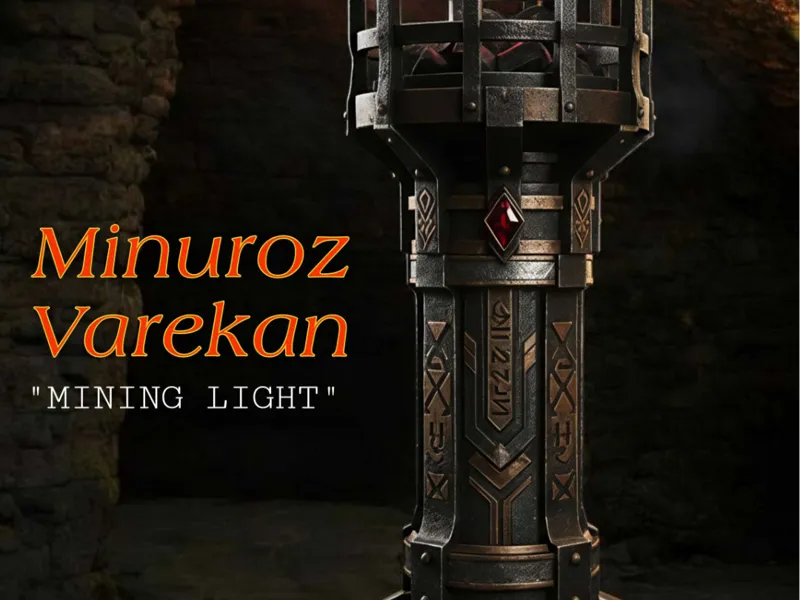 Minuroz Varekan "Mining Light" LoTR Inspired Torch
