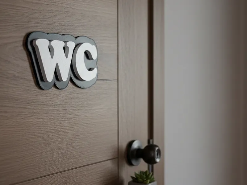 Türschild WC