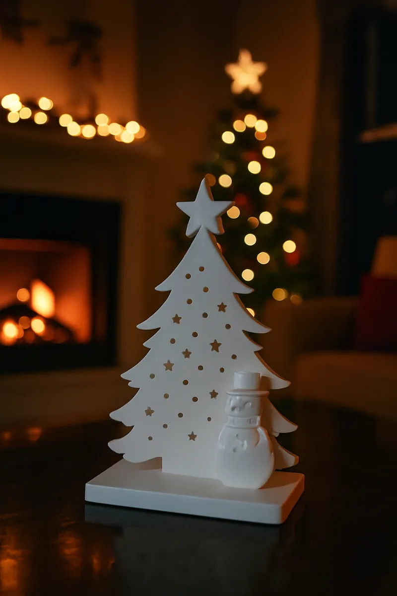 Christmas Tree & Snowman Decoration – 3D Print 