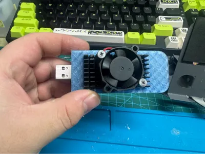 ZTE Micro 410 stick portable WiFi case with fins and cooling fan