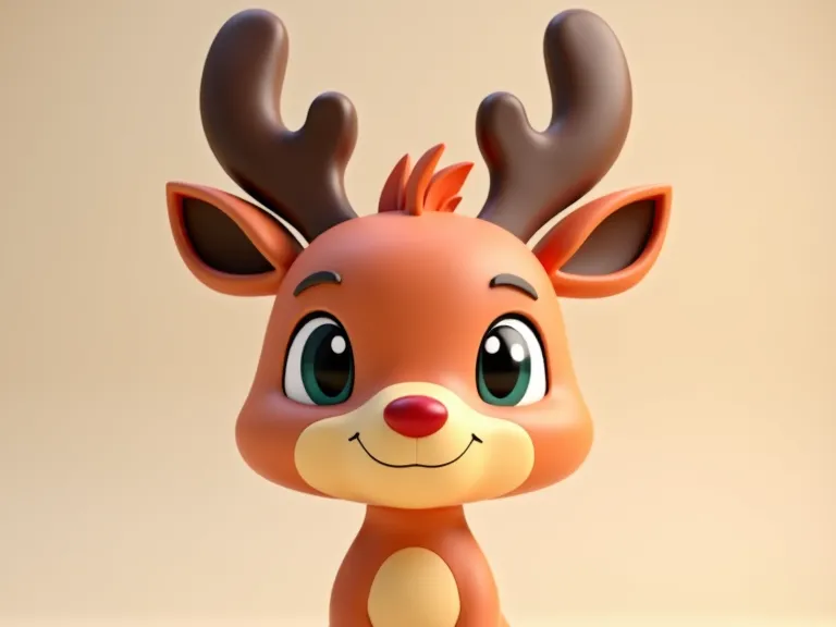 Cute Cartoon Reindeer