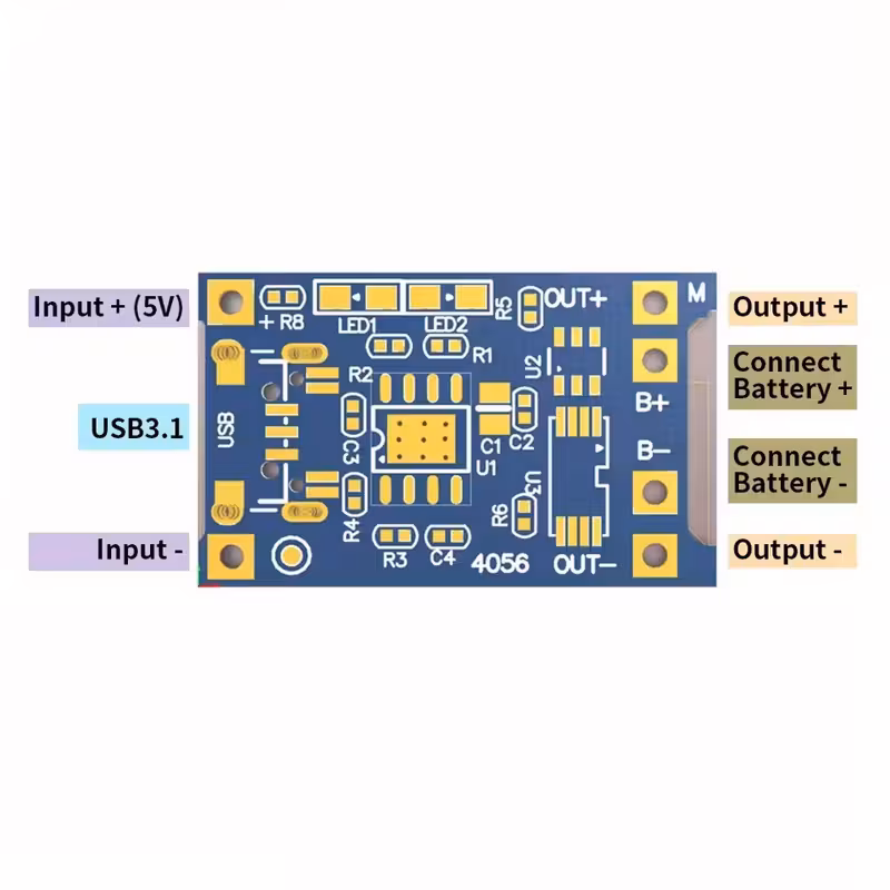10- buc 5v 1a modul de încărcare tip c usb 18650 baterie de cu protecție 3
