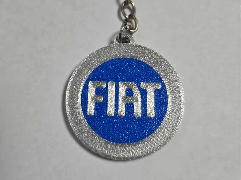 Porta chaves Redondo Fiat Azul