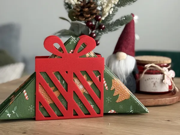 Porte-serviettes cadeau de Noël