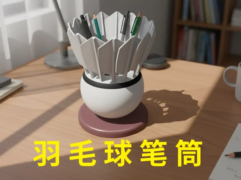 羽毛球笔筒 创意笔筒