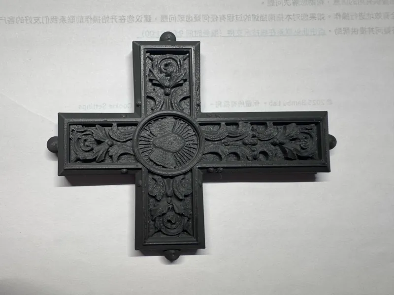 雕花十字架 鸢尾花哥特风复古十字架