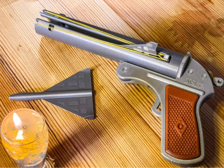 Un Pistolet À Argent Rouge Qui Tire Des Billets Tirer De Largent Gm1682323628 536785738