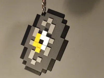 Minecraft Disc Keychain
