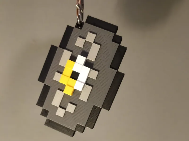 Minecraft Disc Keychain