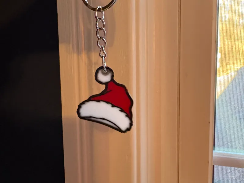 Santa Hat Keychain