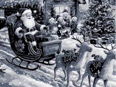 Hueforge christmas santa