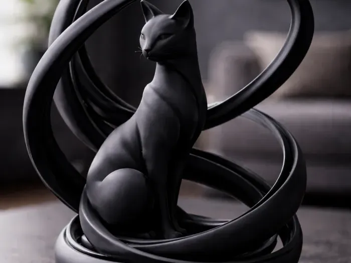 Modern Cat Figurine