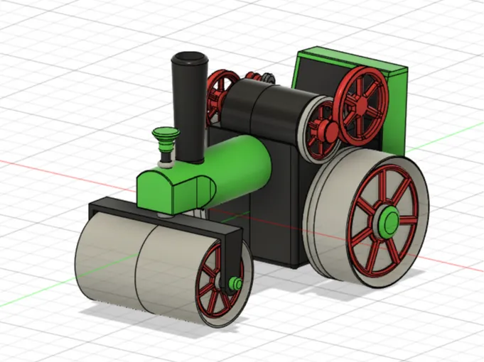 Mini Road Roller – Electric 3D Printed Model