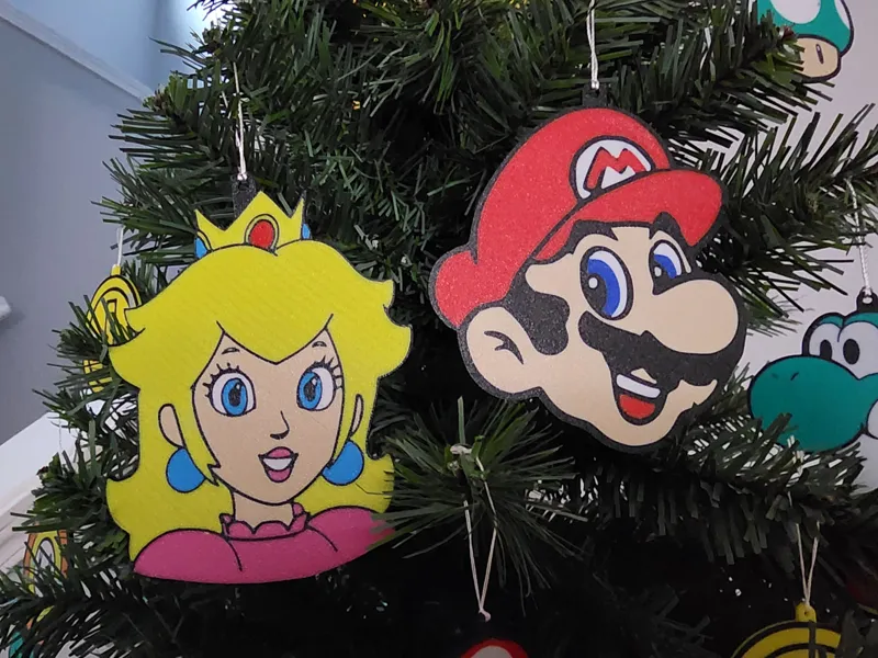 Super Mario Christmas Tree Ornaments