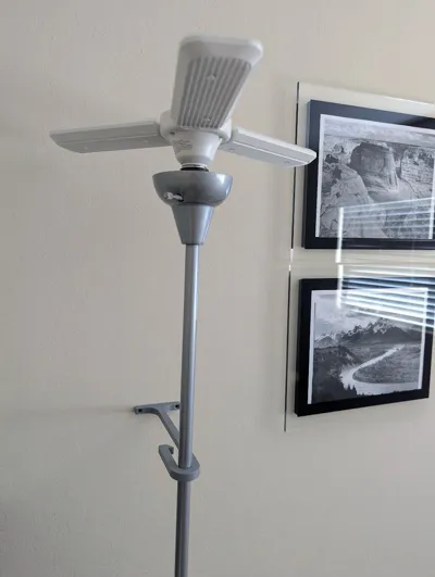 Floor lamp safety hook