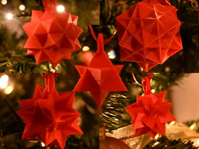 "Regular Polyhedral Compounds" Tree Ornaments