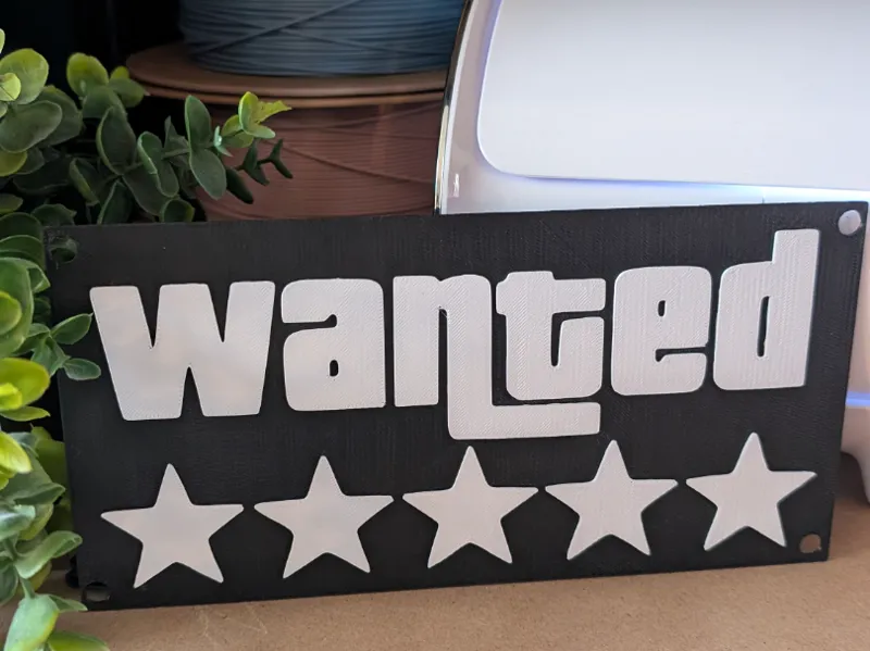 GTA Wanted Door Sign/ Wall Art