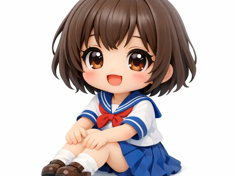 Chica Chibi Anime Sentada