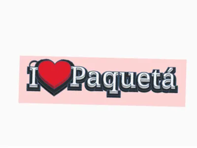 Keychain I love Paquetá