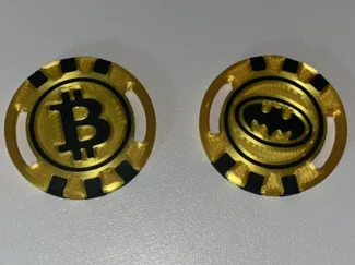 Poker Chip Ball Marker Golf Gold Bitcoin Shoe