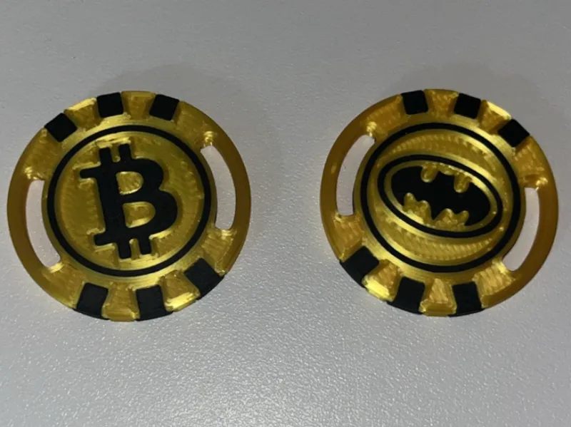 Poker Chip Ball Marker Golf Gold Bitcoin Shoe