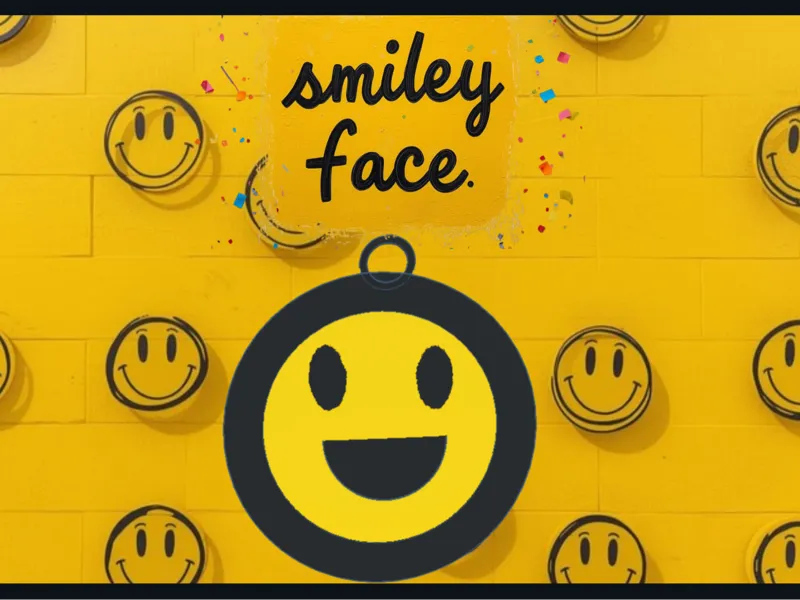 smiley face keychain