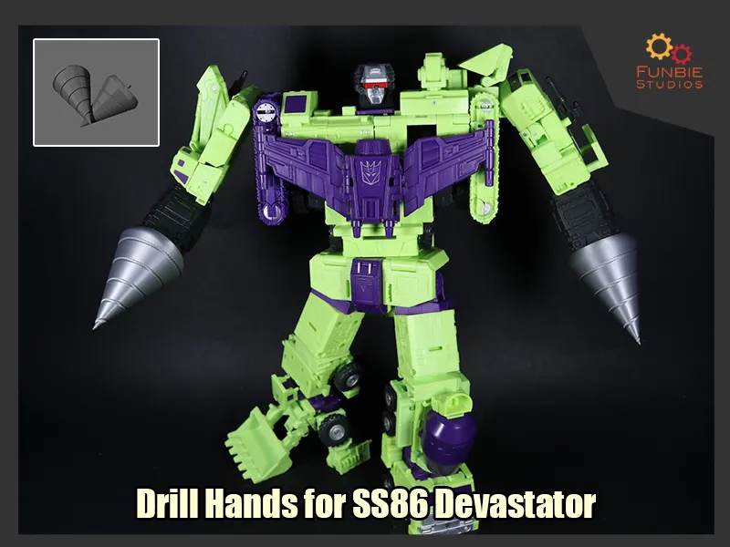 Drill Hands for Transformers SS86 Devastator