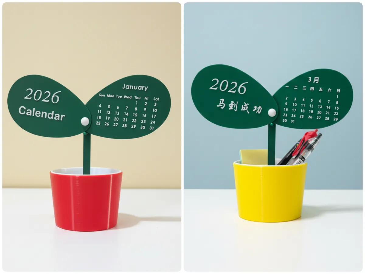 Özel Tasarım Bahar Çiçekli Masa Takvimi Dekoratif Süs Koleksiyonluk