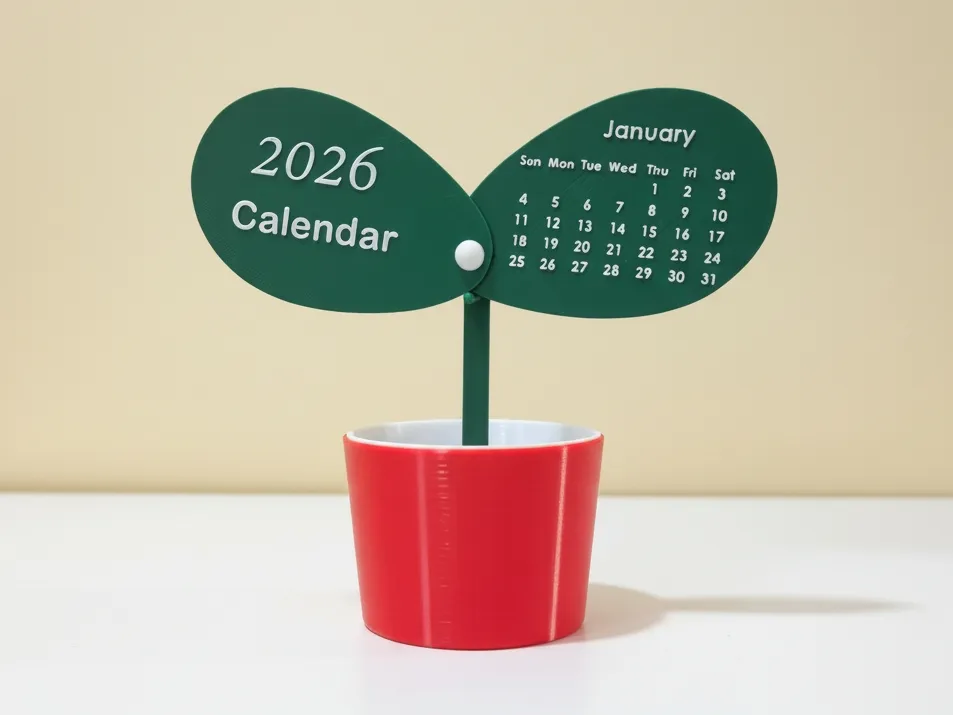 Özel Tasarım Bahar Çiçekli Masa Takvimi Dekoratif Süs Koleksiyonluk