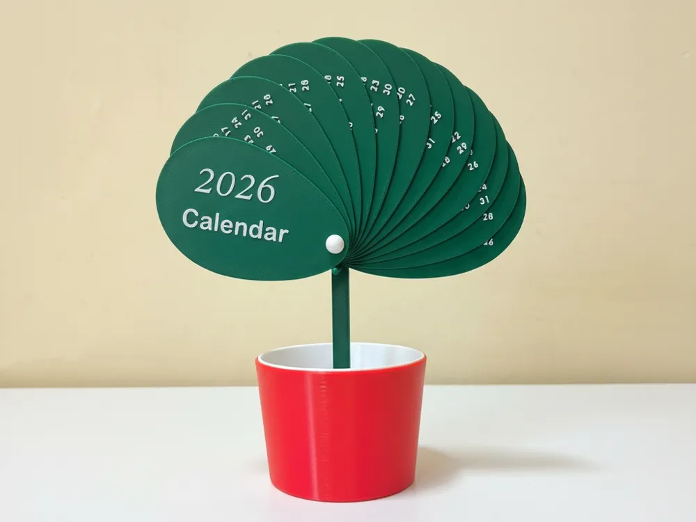 Özel Tasarım Bahar Çiçekli Masa Takvimi Dekoratif Süs Koleksiyonluk