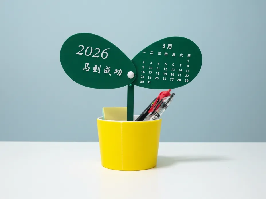 Özel Tasarım Bahar Çiçekli Masa Takvimi Dekoratif Süs Koleksiyonluk