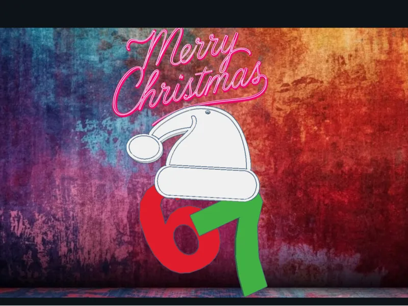 67 ornament or key chain