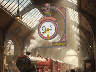 Harry Potter, Hogwarts, Gleis 9 3/4 Standuhr