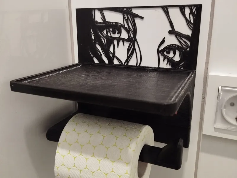 Toilet paper holder with a girl (165mm x 120mm)