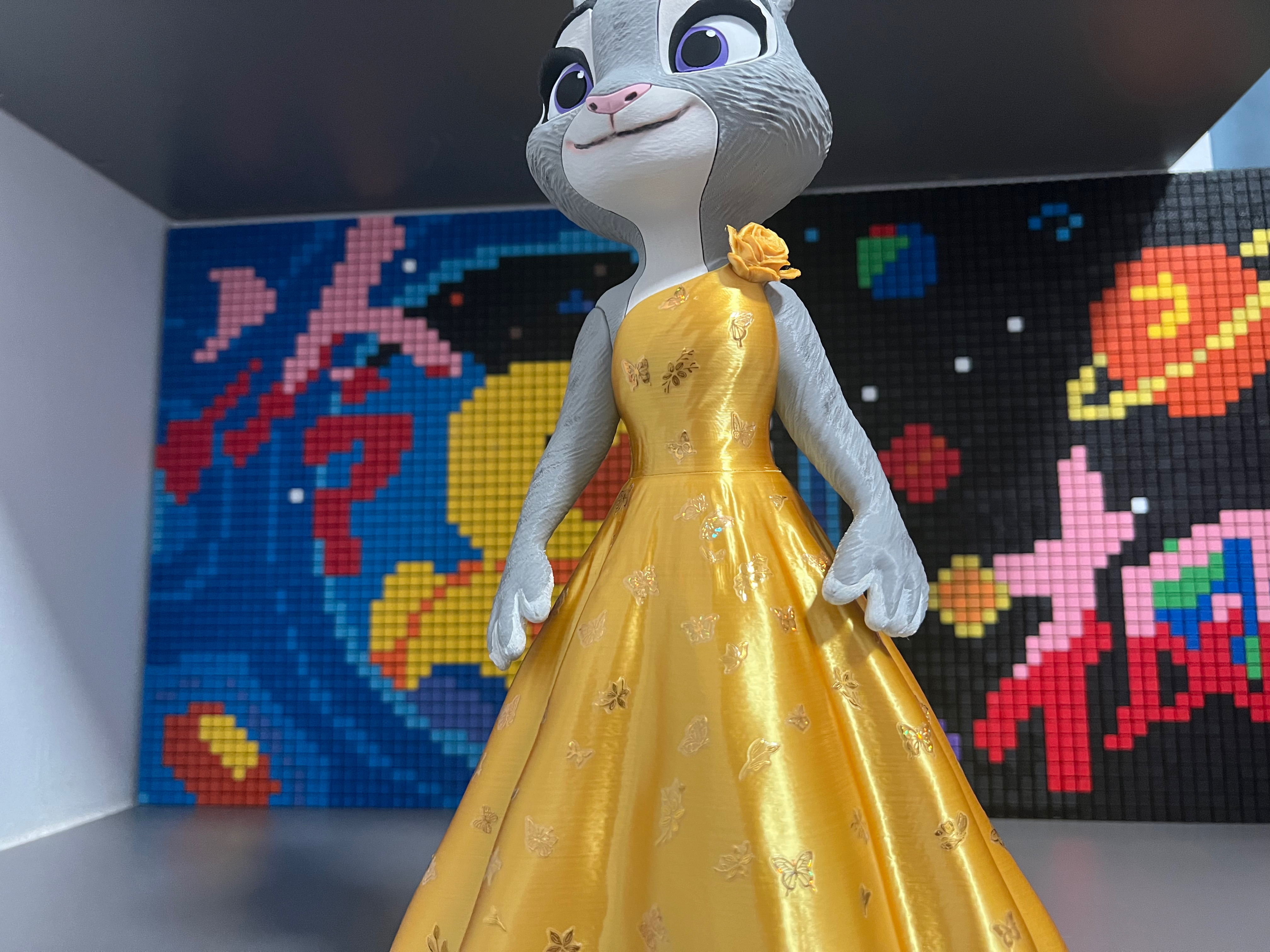 ジュディワンピース 3Dプリント ズートピア Zootopia-ジュディ Judy-ドレス（完全分割版