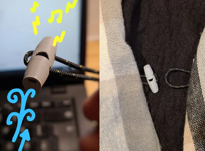 Toggle Button with Whistle
