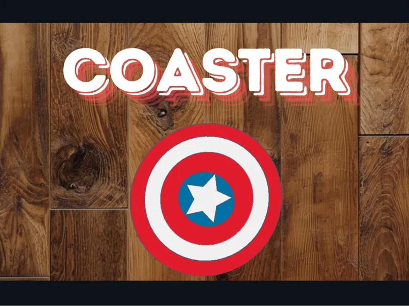 Captain American shield coaster