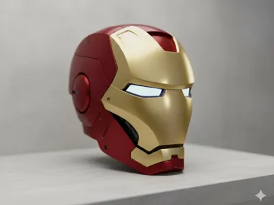 Iron man head stl file, headphones stand